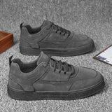 Xajzpa New Men Skateboarding Shoes Outdoor Platform Running Solid Sneakers Comfortable Breathable Lightweight Sport Casual Shoes