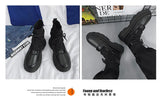 Xajzpa Autumn Winter Socks Boots New Men Ankle Boots Platform Black Shoes for Men Fur Chunky Punk Motorcycle Booties Gothic Shoes