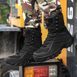 Xajzpa Men Tactical Boots Autumn Special Forces Field Man Boot Lightweight Outdoor Non-Slip Waterproof Shoes Zapatillas Hombre
