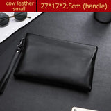 Xajzpa Clutches Bag Men Envelope Bag Handbag Genuine Leather Sheepskin Wallet Pouch Male Clutch Business Phone Bag Male