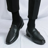 Xajzpa 2025 Designer Fashion Mens Loafers Leather Handmade Black Brown Casual Business Dress Shoes Party Wedding Men's Footwear