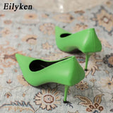 Xajzpa Sexy Pointed Toe Thin High Heels Women Pumps Prom Wedding Stripper Elegant Ladies Sandals Slip On Shoes