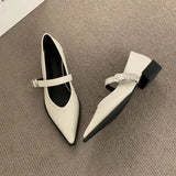 Xajzpa New Style Elegant Pointed Toe Women Heels Shoes Chunky Fashion Heeled Sandals Summer Party Pumps Dress Sandals Zapatos Mujer