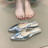 Xajzpa New Style Women's Fashion Heels Sandals Pointed Toe Elegant Shoes Fashion Slingback Slippers Summer Dress Flip Flops Sandalias