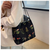 Xajzpa - Luxury Brand Large Flowers Tote Bag New High-quality Fabric Women's Designer Handbag High Capacity Shoulder Bags