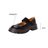 New Spring Sheepskin Women Shoes Round Toe Women Pumps Platform Shoes for Women Zapatos Mujer Concise Loafers Ladies Shoes
