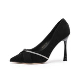 Xajzpa New High Heels Women Shoes Wedding Stilettos Luxury Sandals Spring Autumn New Crystal Pointed Toe Dress Party Pumps Women Shoes