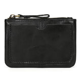 Xajzpa   Men's Genuine Leather Zipper Coin Wallet Wowen natural Leather Mini Short Purse Card Holder Change Purse For Man Clutch Wallets