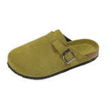 Xajzpa Fashion Classic Cork Clogs Slippers Women Soft Footbed Suede Sandals with Arch Support Trendy Beach Slides Home ladies Mules