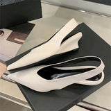 Xajzpa Street Style Pumps Women Pointed Toe Wedges Heels Elegant Slingbacks Party Slingback Mules Shoes Zapatos De Mujer