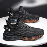 Xajzpa Men Sports Running Black Jogging Shoes Casual Sneakers Outdoor Breathable Mesh Anti Slip Light Shock-absorption Sneakers Men