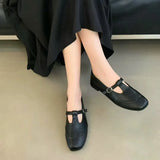 Xajzpa New Style Fashion Women's Flat Loafers Shoes Casual Sneakers Shallow Mary Jane Shoes Sandals Walking Leather Zapatos De Mujer