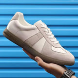 Xajzpa Men's Sneakers 2025 Fashion Genuine Leather Gentle Moral Training Shoes Casual Spring Flat Shoes Men Hot Sale