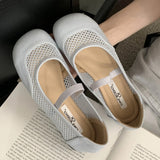 Xajzpa Spring Autumn Designer Elastic Band Mesh Women Ballet Flats Round Toe Casual Mules Shoes Zapatos De Mujer