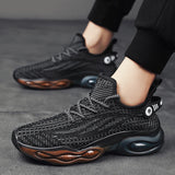 Xajzpa Men Sports Running Black Jogging Shoes Casual Sneakers Outdoor Breathable Mesh Anti Slip Light Shock-absorption Sneakers Men