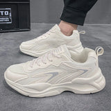 Xajzpa Men's Chunky Dad Shoes: 2025 Summer Breathable Running Sneakers with Thick Soles for Students