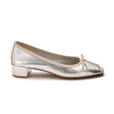 xajzpa Fashion Design Silk Ballerinas Women Pumps Slip On Loafers Round Toe Square Heels Bowknot Casual Spring Autumn Shoes
