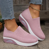 Xajzpa New Women Tennis Walking Shoes Air Cushion Non Slip Orthopedic Shoes Ladies Platform Mules Breathable Wedge Female Sneakers