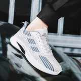 Xajzpa Men's 2025 New Summer Breathable Mesh Sports Shoes Fashionable and Simple Casual Shoes Barefoot and Flat Fitness Running Shoes