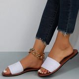 2024 Summer Luxury Sandals Women's Fashion Flat Slippers Brown Designer Open Toe Non-Slip Outdoor Slippers Women's Beach Shoes