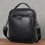 Xajzpa Natural Genuine Leather Men Vintage Handbags Flap Men's Shoulder Bag Casual Office Messenger Bags Fashion Crossbody Bag Totes