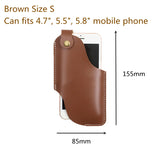 Xajzpa Soft PU Leather Phone Case for Men Pouch Belt Waist Bag for iPhone Huawei Xiaomi Loop Holster Case Wallet Purse Phone Holder
