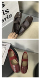 Xajzpa Square Toe Women Flats Shoes Mary Jane Shoes Fashion Shallow Elastic Band Spring Autumn Ladies Comfort Soft Sole Shoes