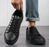 Xajzpa Men's soft soled fashionable business sports shoes spring autumn casual fashion versatile simple comfortable white shoes