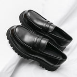 Xajzpa - Patent Leather Shoes with Thick Soles Loafers Fashion Luxury Men Slip on Mocassin Shoe Breathable Homme Zapatos De Hombre Flats