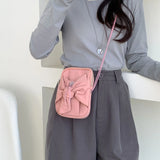Mini Shoulder Bag Bow Designer Crossbody Cute For Women Mobile Phone Casual Fashion Luxury Purse Handbags Versatile 2024 New