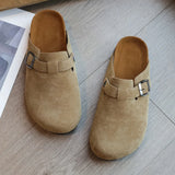 Xajzpa Fashion Classic Cork Clogs Slippers Women Soft Footbed Suede Sandals with Arch Support Trendy Beach Slides Home ladies Mules