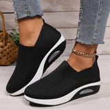 Xajzpa New Women Tennis Walking Shoes Air Cushion Non Slip Orthopedic Shoes Ladies Platform Mules Breathable Wedge Female Sneakers