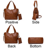 Big Black Shoulder Bags for Women Large Hobo Shopper Sac Solid Color Quality Soft Leather Crossbody Handbag Lady Travel Tote Bag