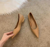 Xajzpa Sharp pointed flat shoes for women shallow mouth style elegant  fashionable soft sole casual versatile comfortable single shoe