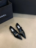 Xajzpa Retro Style Thick Heel Spring and Autumn Women Mary Jane Shoes Fashion Shallow Pointed Toe Ladies Comfort Office Pumps Footwear