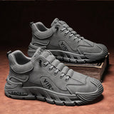 Xajzpa Men's Work Shoes 2025 New Sle Breathable Slip-On Anti-Slip Wear-Resistant Casual Sports Shoes Thick Bottom Labor Protection