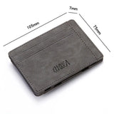 Xajzpa New Mini Men Wallets Name Engraved Card Holder Male Wallet High Quality PU Leather Zipper Coin Pocket Small Magic Man Purses