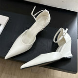 Xajzpa Spring Fashion Candy Pointed Toe Women Pumps Slingback Wedges High Heels Party Prom Mules Shoes Zapatos De Mujer