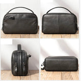Xajzpa   Men's Clutch Bag Soft Genuine Leather Large Capacity Men Wallets Cell Phone Pocket Business Long Purse Women Make Up Bag