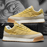 Xajzpa 2025 Summer Breathable Casual Shoes Men Harajuku Style Sneaker Fashion Yellow Men's Sneakers  Platform Walking Sports Shoes Men