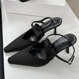 Xajzpa Elegant New Style Leopard Print Buckle Strap Women Pumps Pointed Toe Thin High Heels Banquet Dress Ladies Shoes