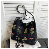 Xajzpa - Luxury Brand Large Flowers Tote Bag New High-quality Fabric Women's Designer Handbag High Capacity Shoulder Bags