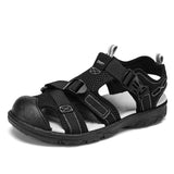 Xajzpa Men's Closed Toe Beach Sandals Durable Non-Slip Outdoor Footwear for Summer Lightweight All-match Mesh Casual Men Stylish Shoes