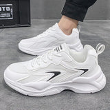 Xajzpa Men's Chunky Dad Shoes: 2025 Summer Breathable Running Sneakers with Thick Soles for Students