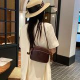 Fashion Simple Genuine Leather Crossbody Bag Top Layer Cowhide Zipper Women Small Square Bag Daily Casual Versatile Shoulder Bag