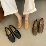 Xajzpa New Style Fashion Women's Flat Loafers Shoes Casual Sneakers Shallow Mary Jane Shoes Sandals Walking Leather Zapatos De Mujer