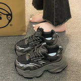 Xajzpa Women Platform Sneakers 2025 Autumn New Fashion Casual Lace Up Sports Shoes Woman Non Slip Walking Shoes Ladies Vulcanize Shoes