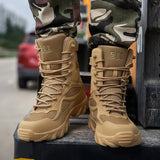 Xajzpa Men Tactical Boots Autumn Special Forces Field Man Boot Lightweight Outdoor Non-Slip Waterproof Shoes Zapatillas Hombre