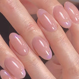 Xajzpa  24pcs Glitter Fake Nails Purple Shiny Cat Eye Press On Nails Almond Head Manicure Nail Tips Pink/Blue False Nail Patch For Girl