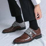 Xajzpa 2025 Luxury  Elegant Leather Shoes Men Large Size 48 Brand Handmade Men's Loafers Casual Designer Oxfords Men Flats Dress Shoes